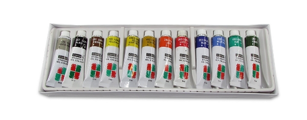 Picture of Camlin Students Oil Colours - Set 12 (9ml)