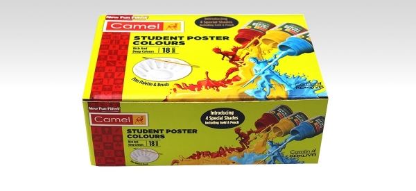 Picture of Camlin Student Poster Colours - Set of 18 (10ml)