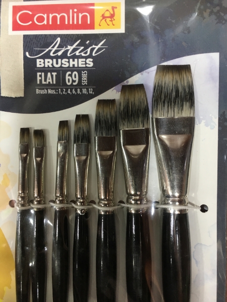 Picture of Camlin Artist Flat Brushes - Set of 7 (SR 69)