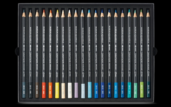 Picture of Caran d'Ache Museum Aquarelle Watercolour Pencil - Set of 20 (Marine Assortment)