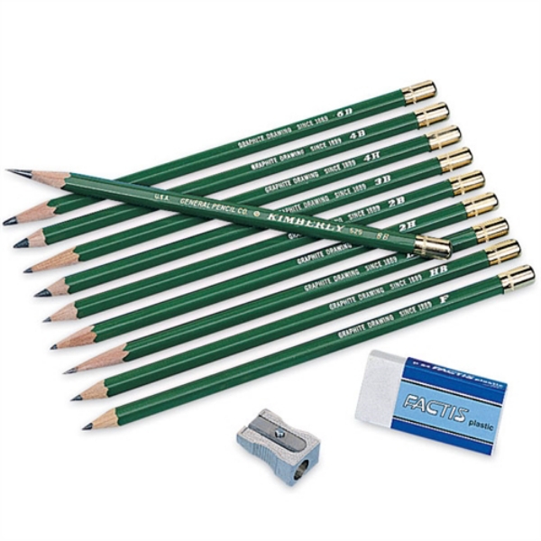 Picture of Generals Kimberly Graphite Drawing Pencil Kit - Pack of 12