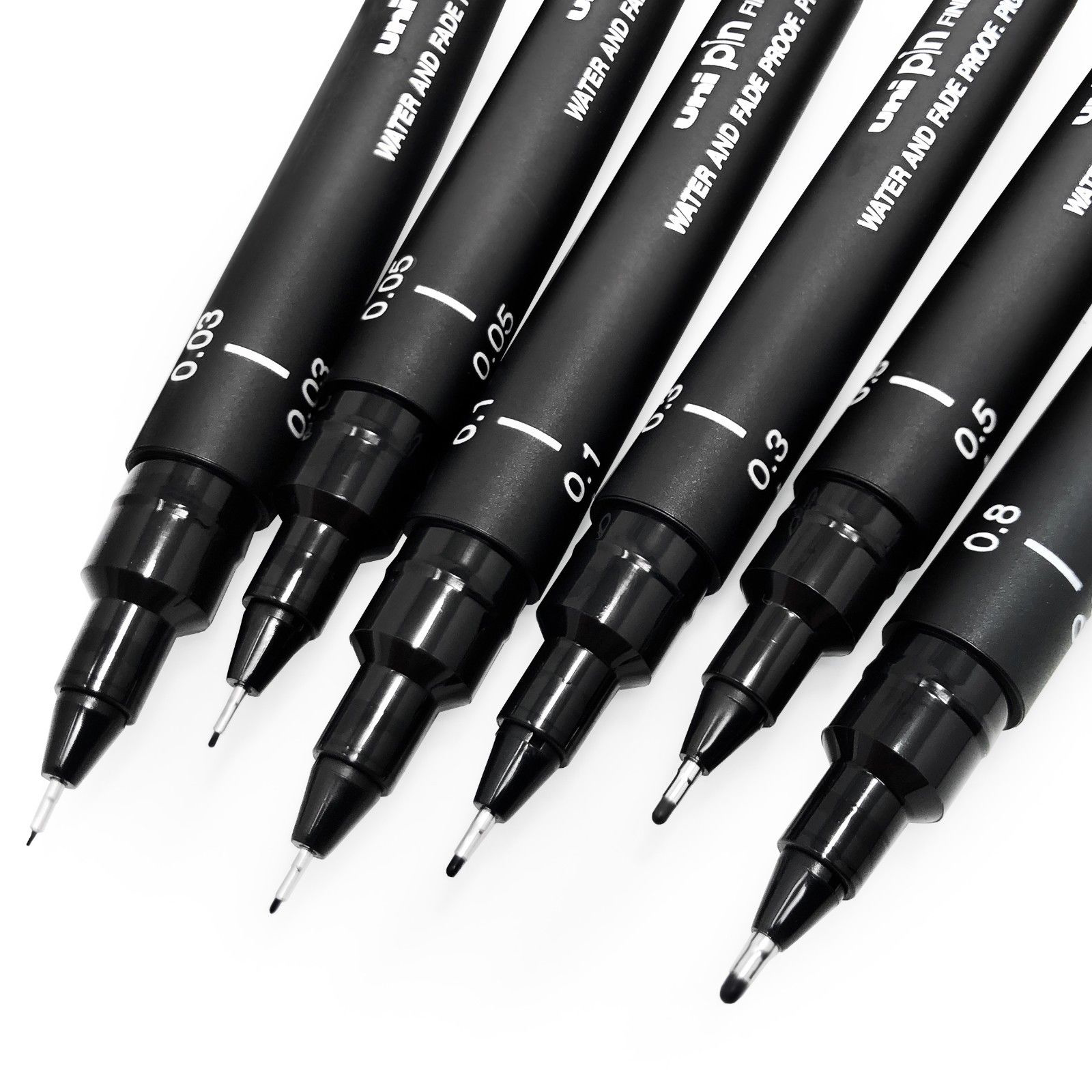 Uni Pin Fineliner Drawing Pen Set of 6