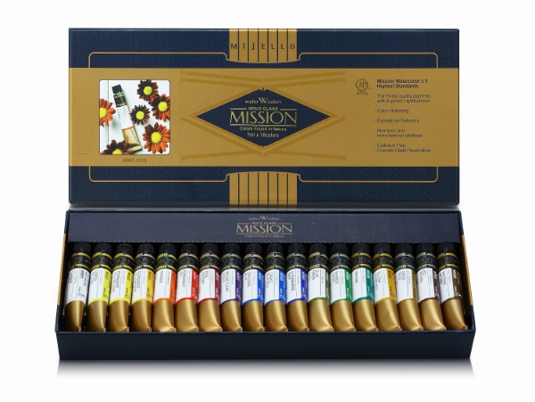 Picture of Mijello Mission Gold Artist Watercolour - Set of 18 (7ml) MWC-7018
