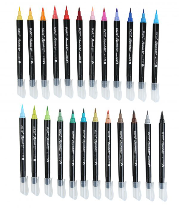 htconline.in| Brustro Aquarelle Brush Pen Set Of 24 - htconline.in