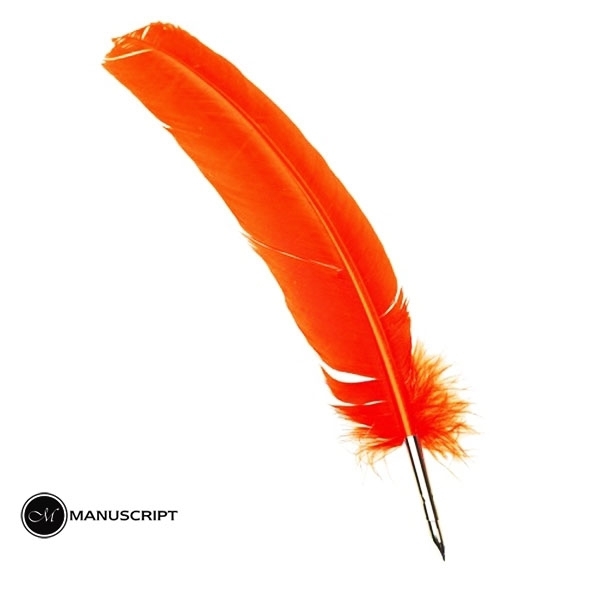 Picture of Manuscript Ostrich Quill Pen with Nib(Navy blue, Ivory, Deep Red)