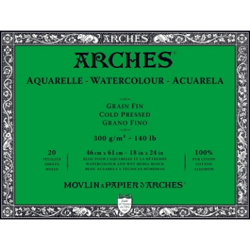 Picture of Arches Watercolor Block Cold Pressed - 300gsm (18x24")