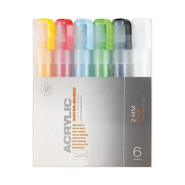 Picture of Montana Acrylic Paint Marker 2mm Set of 6