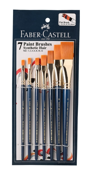 Set of 6 Sable Artist Brushes - 'The Oxford' Round Head Brush