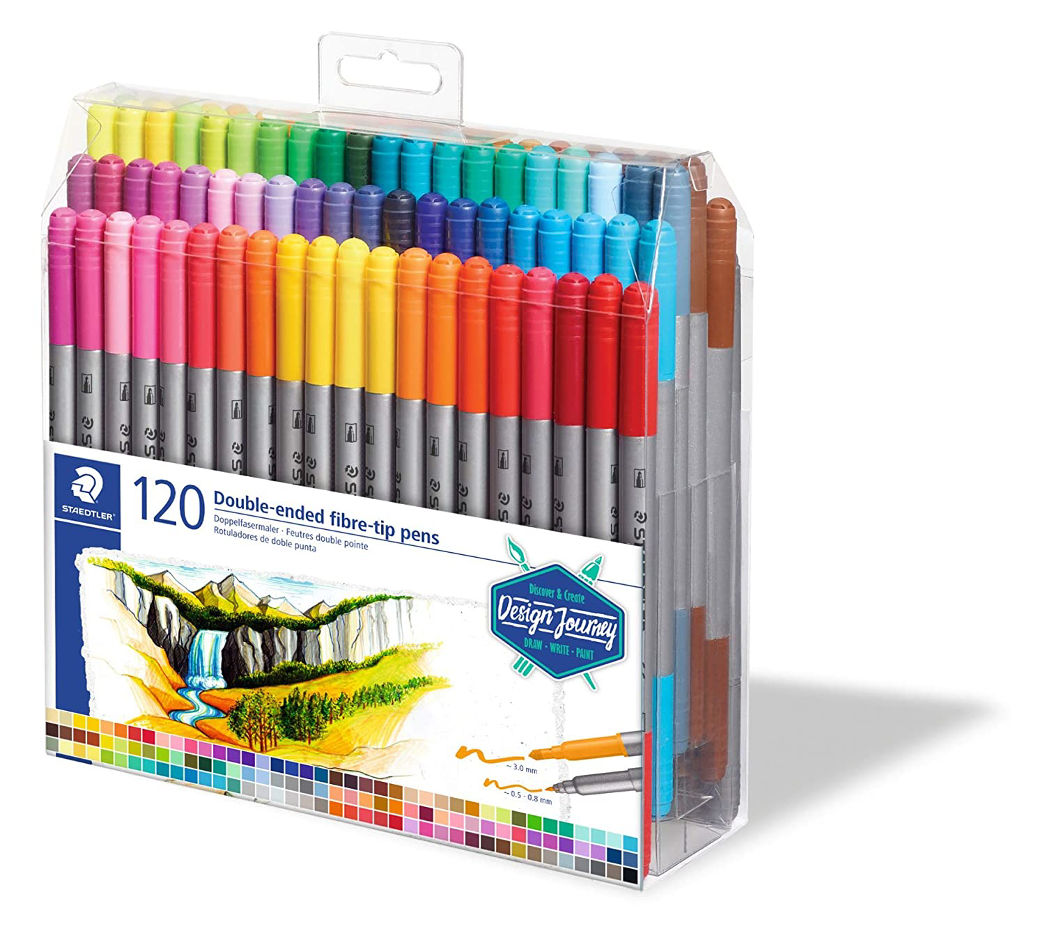 htconline.in| Staedtler Double-Ended Fibre Tip Pens Set Of 120 ...