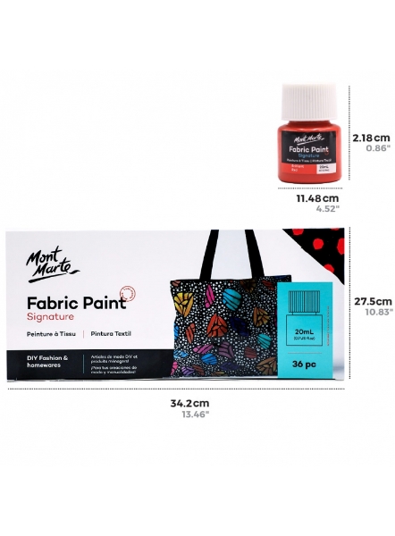 Picture of Mont Marte Signature Fabric Paint - Set of 36 (20ml)