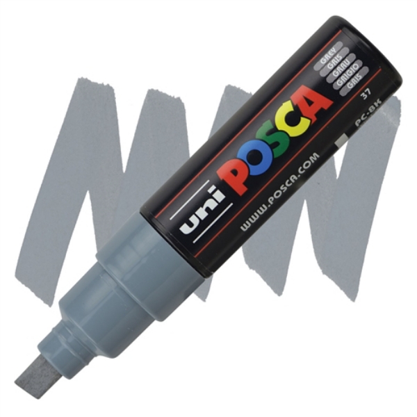 Picture of Uni Posca Marker Chisel Tip Grey - 8mm