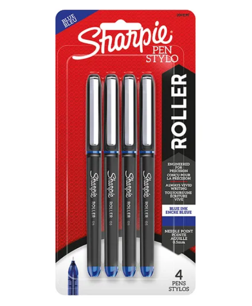SHARPIE ROLLER BALL PEN 0.5MM BLUE SET OF 4-2093197