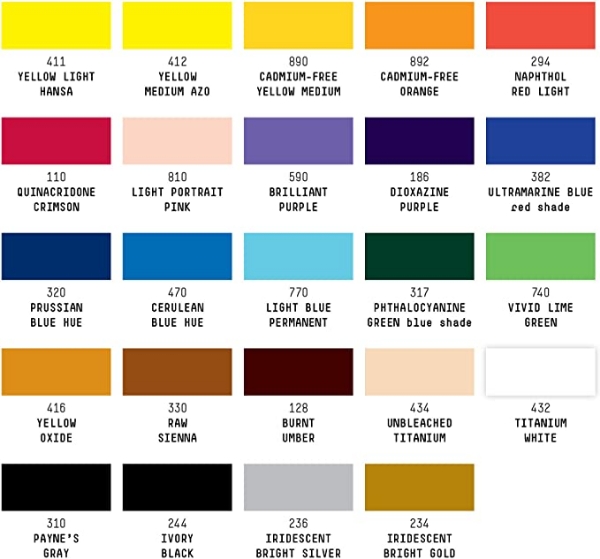 Picture of Liquitex Heavy Body Acrylic Colour - Set of 24 (22ml)