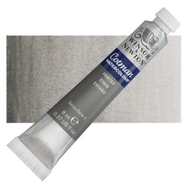 Picture of Winsor & Newton Cotman Metallic Watercolour 21ml - SR2 - Pewter