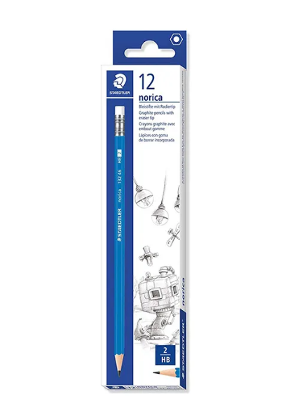 Picture of Staedtler Norica Pencil with Eraser Tip - Pack of 12 (HB)
