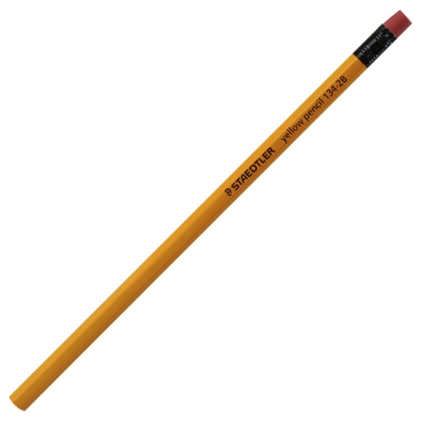 Picture of Staedtler Yellow Pencil - HB with Eraser Tip Set of 12
