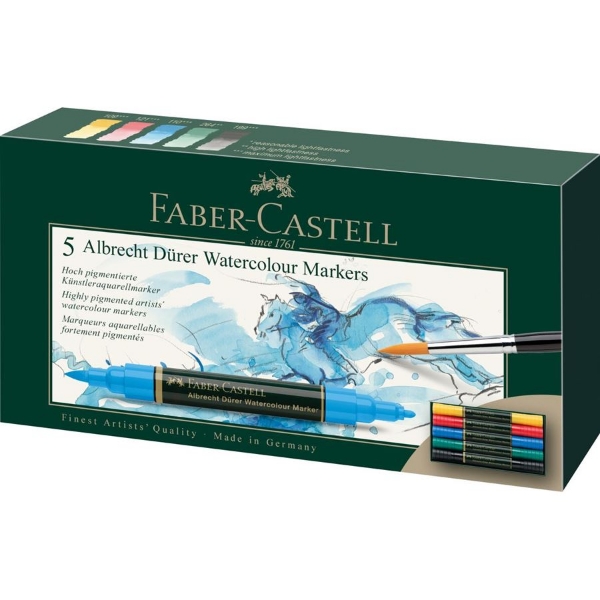 Picture of Faber Castell Albrecht Durer Watercolour Marker - Set of 5 