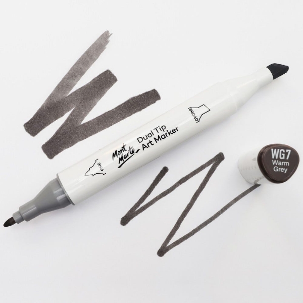 Picture of Mont Marte Dual Tip Art Marker - Warm Grey WG7