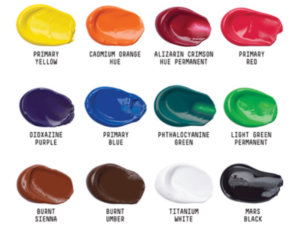 Picture of Liquitex Basics Acrylic Colours - Set of 12 (22ml)