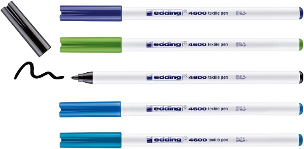Picture of Edding Textile Pen 1mm Cool Colour - Set of 5 (4-4600-5099)