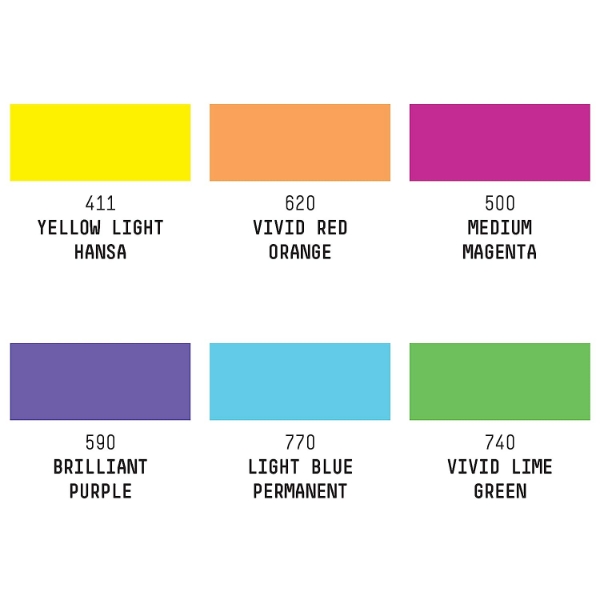 Picture of Liquitex Professional Heavy Body Acrylic Vibrants - Set of 6 (22ml)