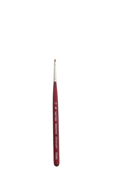 Princeton Velvetouch Synthetic Blend Short Handle Brush, Size 1/2 Angle  Shader