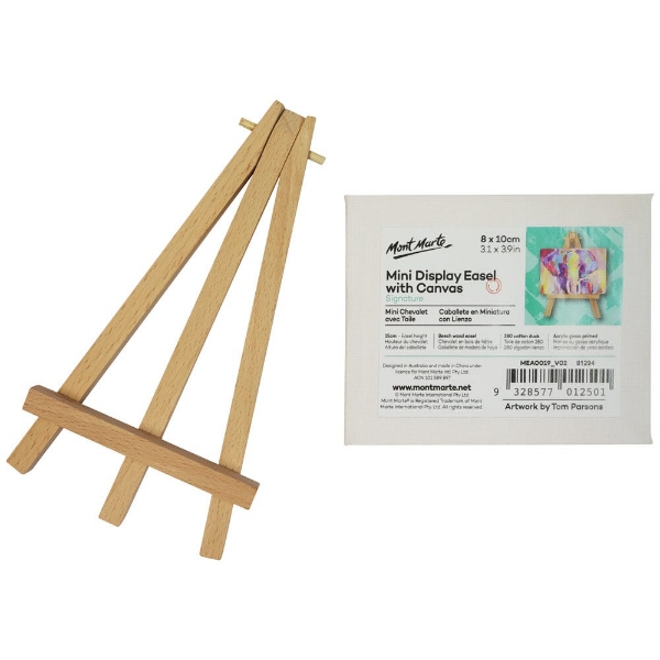 Picture of Mont Marte Mini Display Easel with Canvas - 8x10cm