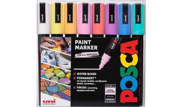 Uni Posca Marker Pastel Set of 8 - 5M