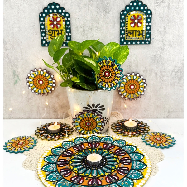 Picture of i Craft DIY Traditional Mandala Art Kit - 6 Articles