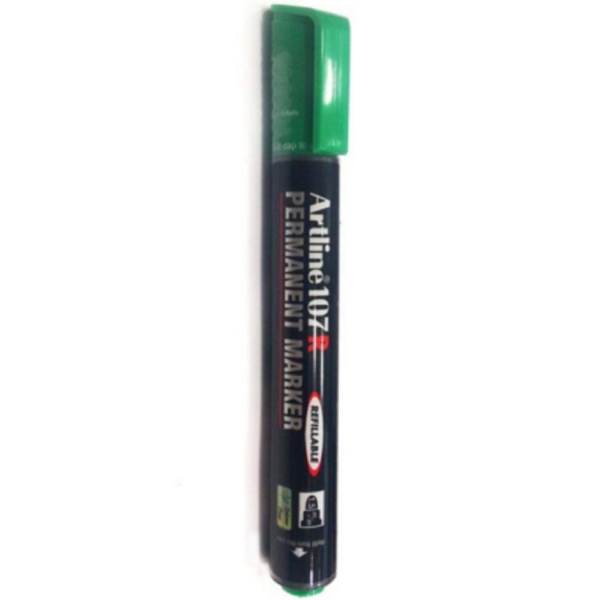 Picture of Artline 107R Refillable Permanent Marker Green 1.5mm