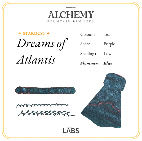 Picture of Endless LABS.06 Alchemy Fountain Pen Ink  - Stardust - Dreams of Atlantis 45 ML