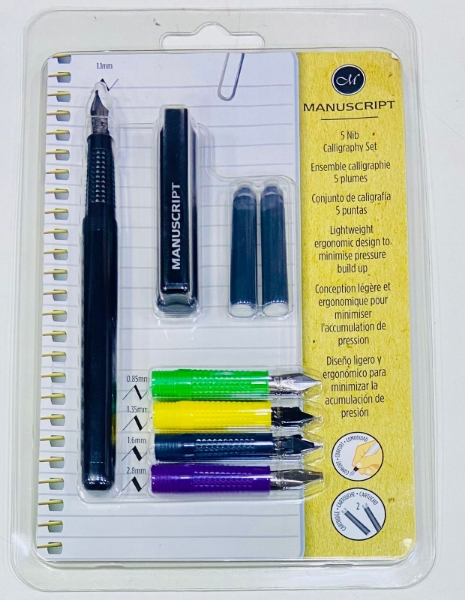 Picture of Manuscript Creative Calligraphy 5 Nib Set - F / M / B / 2B / 4B