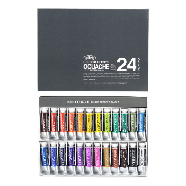 Picture of Holbein Gouache Set of 24 C 15ml -G715                                                                                                                                                                                                                                                                                                                                                                          