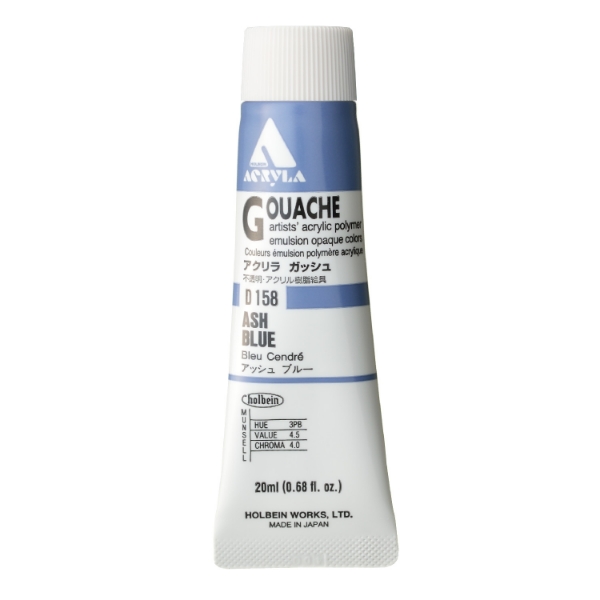 Picture of Holbein Acrylic Gouache Ash Blue A 20-ml D158