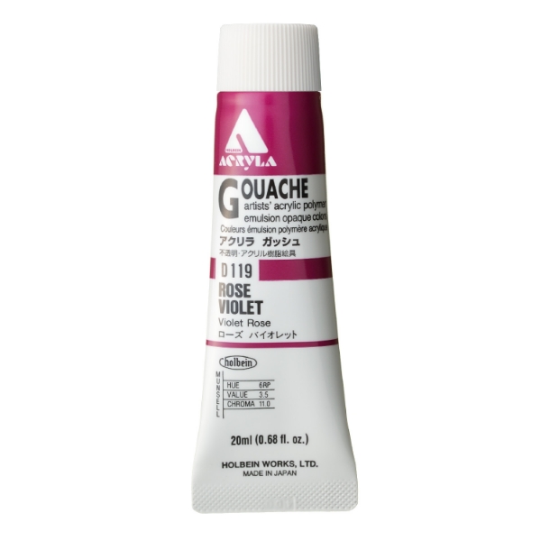 Picture of Holbein Acrylic Gouache Rose Violet A 20-ml D119