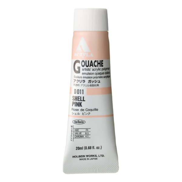 Picture of Holbein Acrylic Gouache Shell Pink  A 20ml-D011