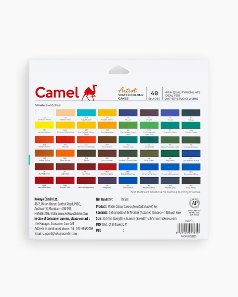 Picture of Camlin Artist Water Colours Cake Set of 48 