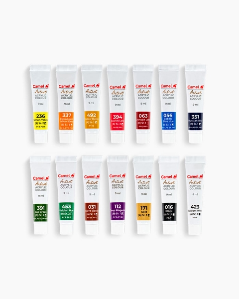 Picture of Camlin Artist Acrylic Colour  - Set of 14 (9ml)