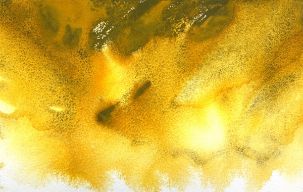 Picture of Mijello Tourmaline Two Tone Granulation Watercolour - Ochre Yellow 15ml SR-C (W842)