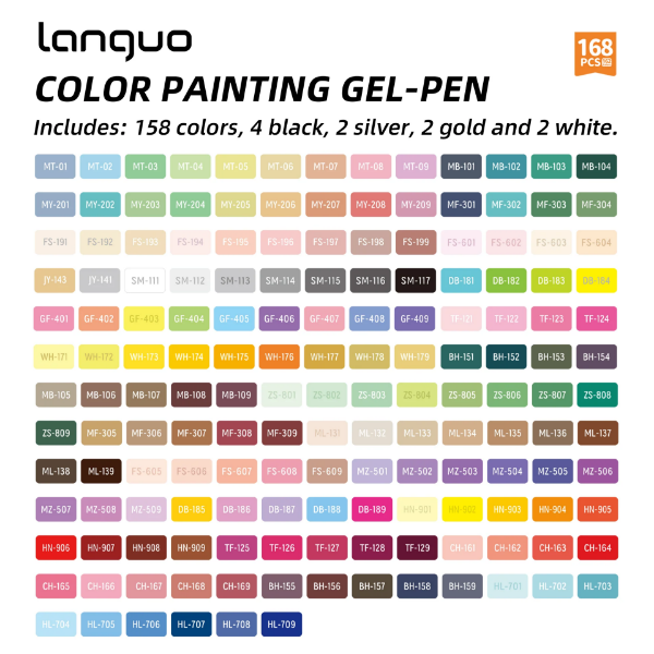 Picture of Languo Colour Gel Pen Set of 168 