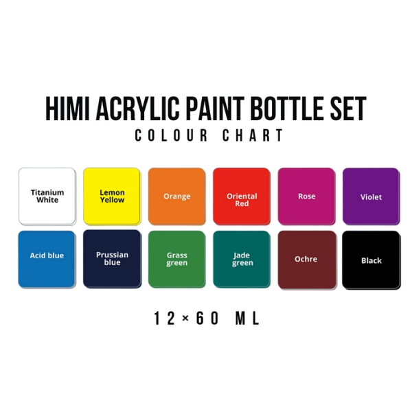 Picture of MIYA HIMI ACRYLIC BOTTLES-BRIGHT COLORS 12X60ML