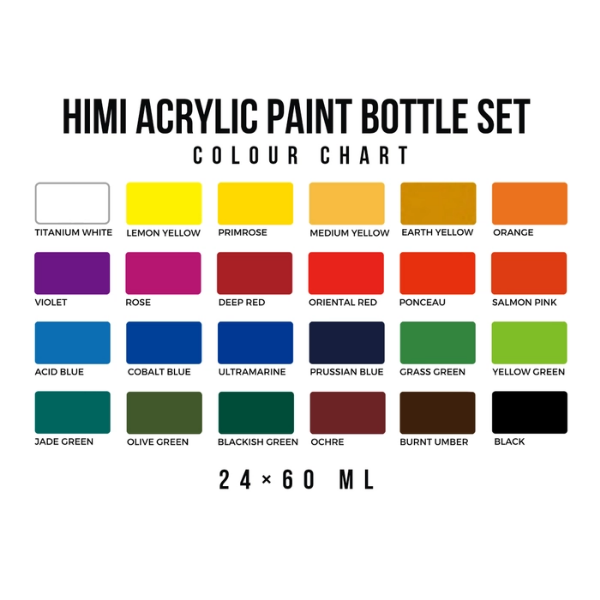 Picture of MIYA HIMI ACRYLIC BOTTLES-BRIGHT COLORS 24X60ML