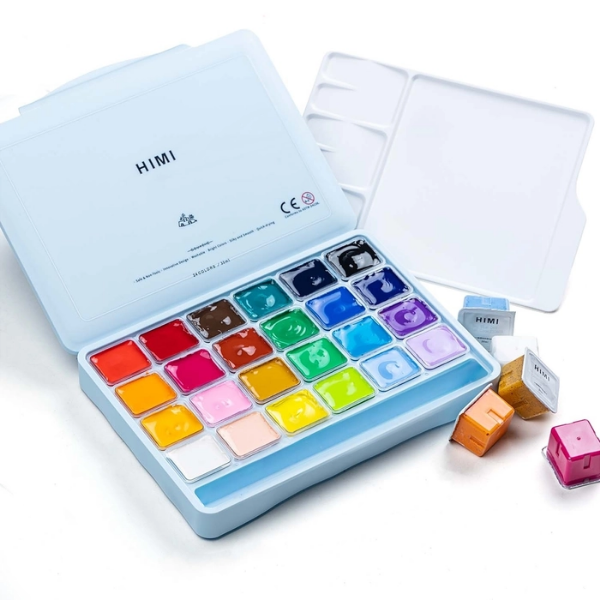 Picture of MIYA HIMI GOUACHE PAINT COLORS SET 24X30ML-ICE BLUE