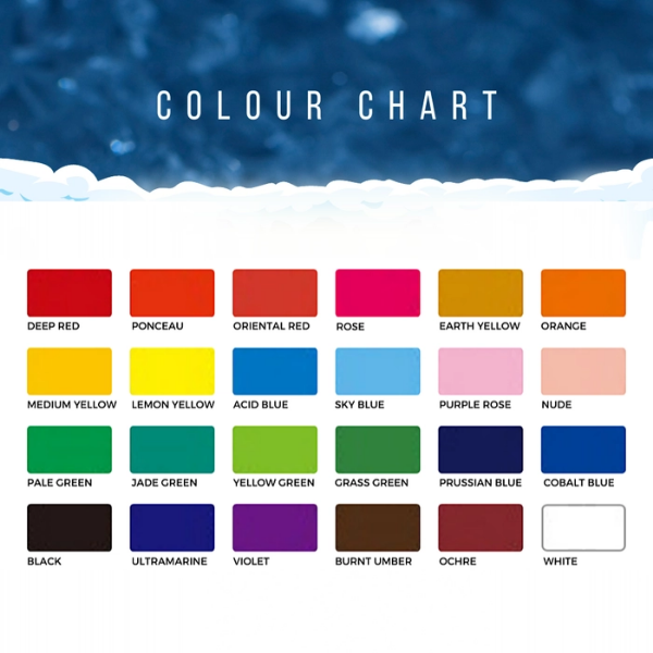 Picture of MIYA HIMI GOUACHE PAINT COLORS SET 24X30ML-ICE BLUE