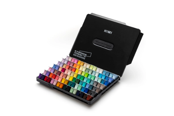 Picture of MIYA HIMI GOUACHE PAINT TWIN CUP BLACK 112X12GMS