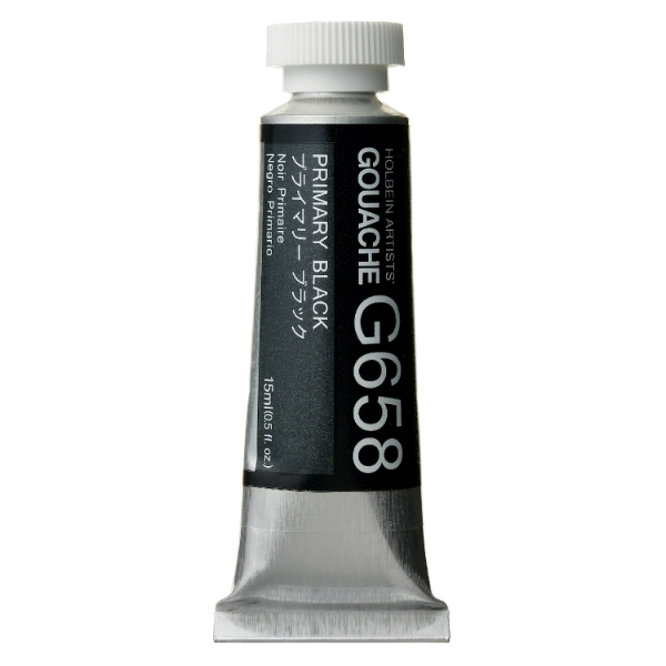 Picture of Holbein Gouache Primary Black A 15ml -G658                                                                                                                                                                                                                                                                                                                                                                      
