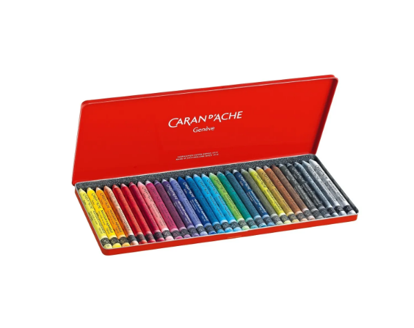 Picture of Caran d'Ache Neocolor II Water-Soluble Wax Pastels Tin - Pack of 30