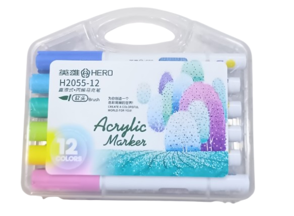 Picture of HERO Acrylic Marker pen Set of  12 - H2055-12