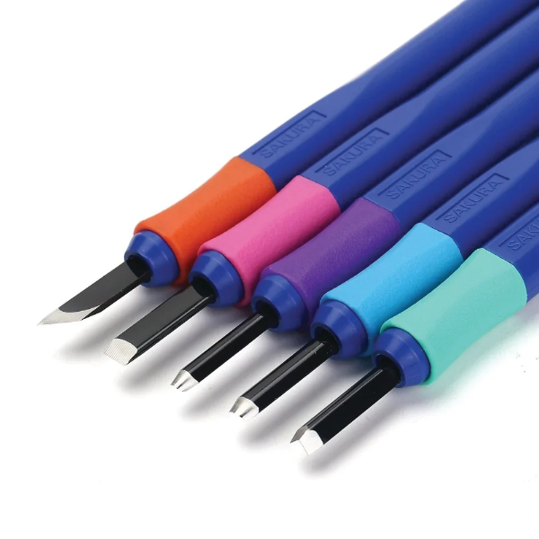 Picture of Sakura Carving Tools with Rubber Grip Set of 5