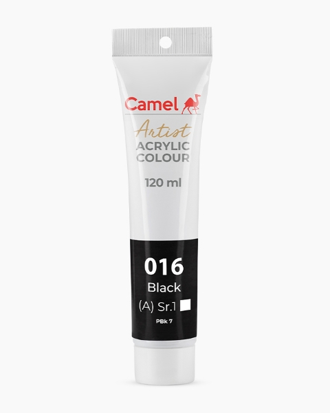 Picture of Camlin Artist Acrylic Colour 120ml - SR1 Black (016)
